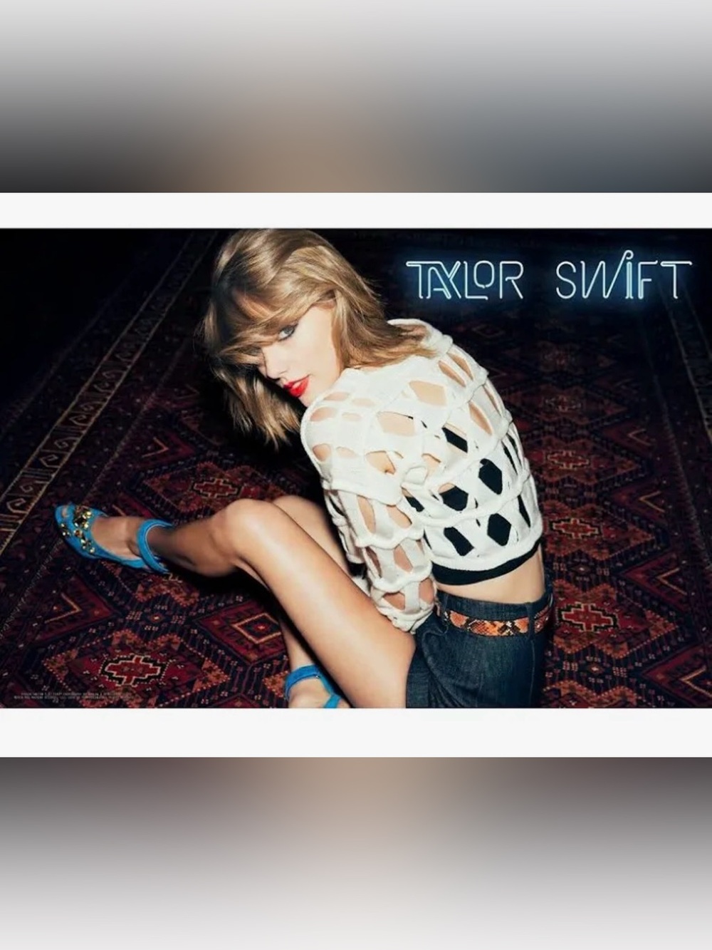 Official 1989 Taylor Swift Poster 2014 Barlow & Scofield Sitting Poster